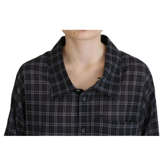 Dsquared² Black Checkered Collared Button Long Sleeves Women's Shirt (Pre-Owned) - Picture 4 of 5